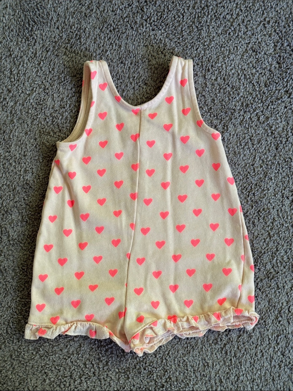 Zara Ruffled Heart Print Jumpsuit - 3T (Never Worn)